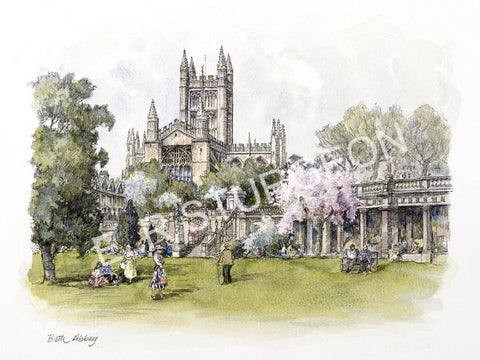 Bath Abbey, Somerset - Hand Tinted