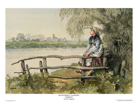 River Parrett, Langport, Somerset - Giclee Open Edition Print