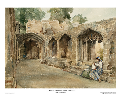 Sketching at Cleeve Abbey, Somerset