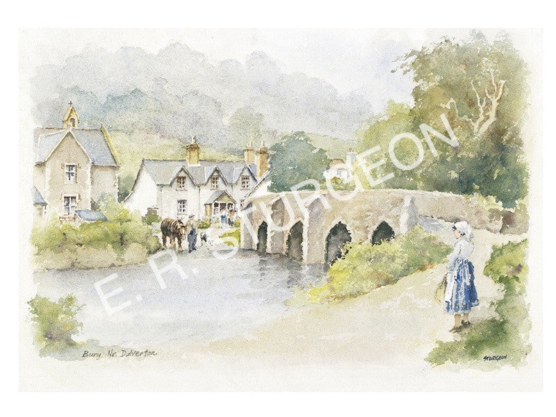 Bury, nr Dulverton, Exmoor, Somerset Giclee Limited Edition Print