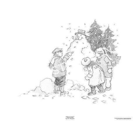 Snowman - Pencil Drawing