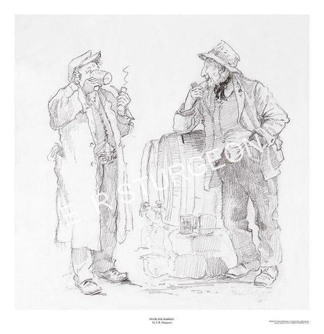 Over the Barrel - Pencil Drawing