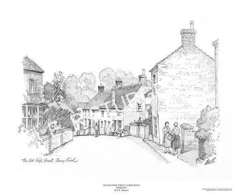 Old High Street, Curry Rivel, Somerset - Pencil Drawing