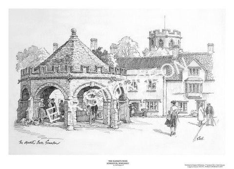 Market Cross, Somerton, Somerset - Pencil Drawing