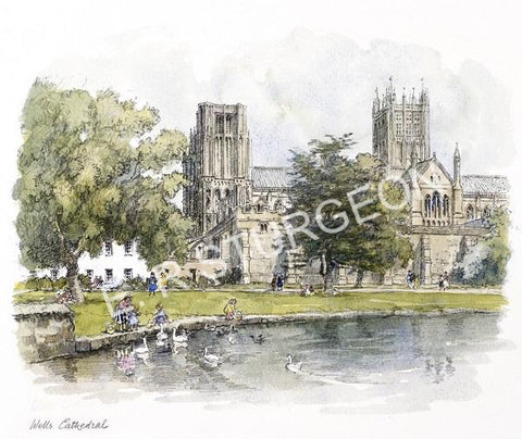 Wells Cathedral - Hand Tinted