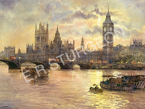 Sunset Over Westminster Bridge - London